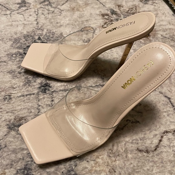 Glass, nude mules - Picture 3 of 3